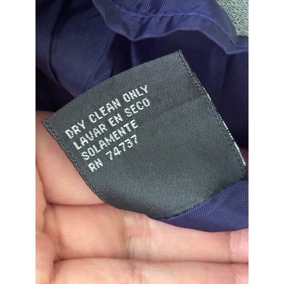 Nicolette Womens Formal Midnight Blue Satin Finish  Jacket 16W - Picture 7 of 16